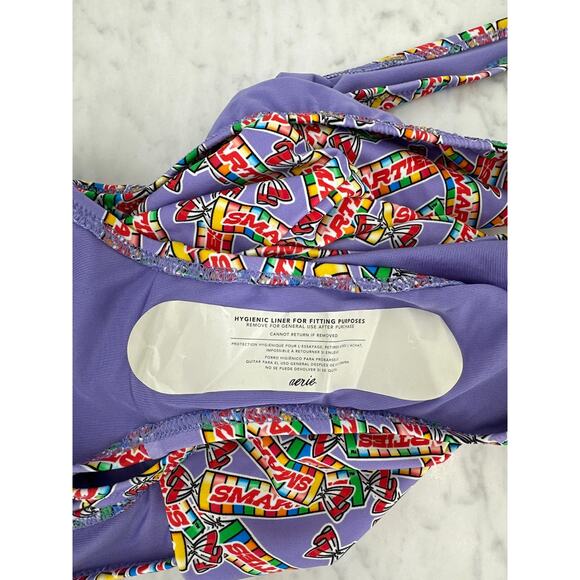 Aerie Swimwear One Piece Smarties Purple Small Petite NEW - Picture 5 of 7